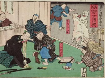 Moralische Lehre für Ladenjungen, gute und schlechte Verhaltensbeispiele, 1857